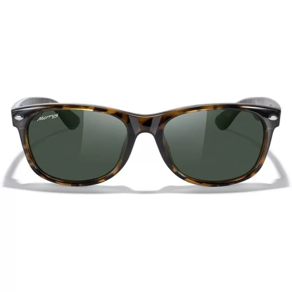 MERRYS Polarized Unisex Shades Sunglasses for Men and Women Vintage Polarized Sun Glasses Mirror LensLeopard FrameG15 Lens