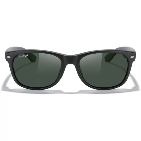 MERRYS Polarized Unisex Shades Sunglasses for Men and Women Vintage Polarized Sun Glasses Mirror LensMatte Black FrameG15 Lens