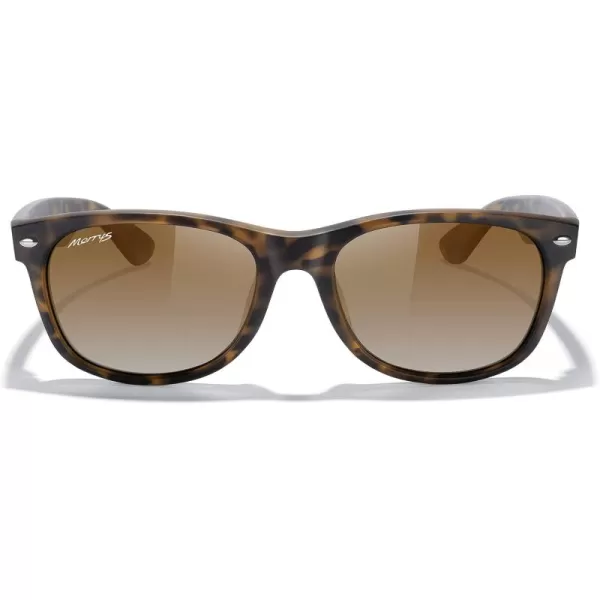 MERRYS Polarized Unisex Shades Sunglasses for Men and Women Vintage Polarized Sun Glasses Mirror LensMatte Leopard FrameBrown Gradient Lens