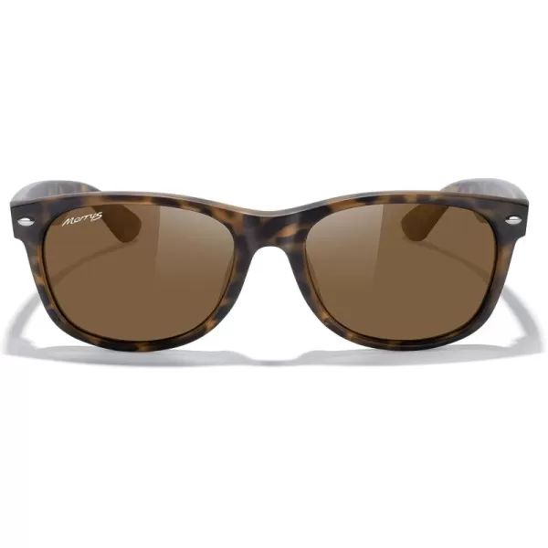MERRYS Polarized Unisex Shades Sunglasses for Men and Women Vintage Polarized Sun Glasses Mirror LensMatte Leopard FrameBrown Lens