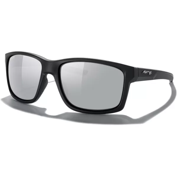 MERRYS Sports Polarized Sunglasses For Men Women Cycling Running Driving Golf Fishing UV400 Protection S9266Matte Black FrameSilver Mirror Polarized Lens
