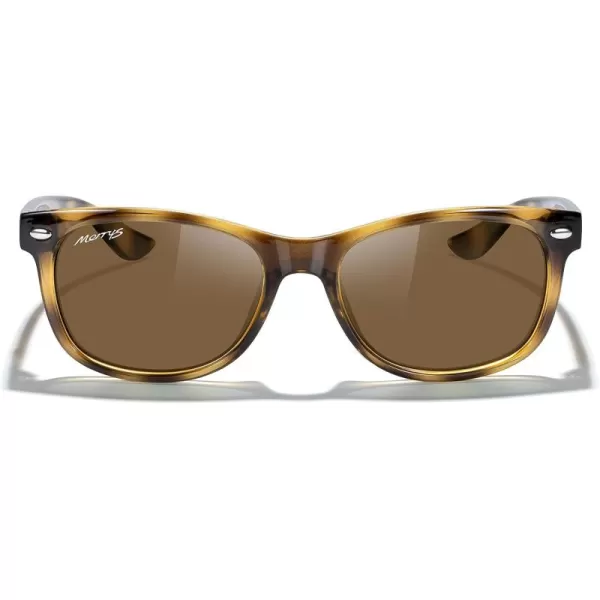 MERRYS Unisex Kids Polarized Sunglasses for kids Children Polarized Retro Sunglasses Age 312Leopard FrameBrown Lens