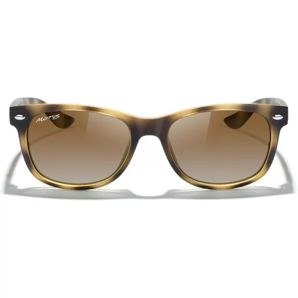 MERRYS Unisex Kids Polarized Sunglasses for kids Children Polarized Retro Sunglasses Age 312Matte Leopard FrameBrown Gradient Lens