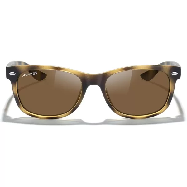 MERRYS Unisex Kids Polarized Sunglasses for kids Children Polarized Retro Sunglasses Age 312Matte Leopard FrameBrown Lens