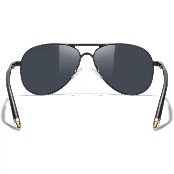 MERRYS Aviator Sunglasses For Men Women Polarized Driving Sun glasses UV400 Protection S8513Black FrameGold BridgeBrown Mirror Lens