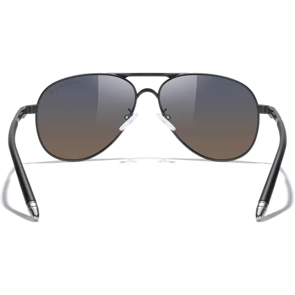 MERRYS Aviator Sunglasses For Men Women Polarized Driving Sun glasses UV400 Protection S8513Black FrameSilver BridgeGray Brown Lens