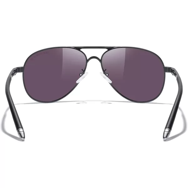 MERRYS Aviator Sunglasses For Men Women Polarized Driving Sun glasses UV400 Protection S8513Black FrameSilver BridgeGreen Mirror Lens