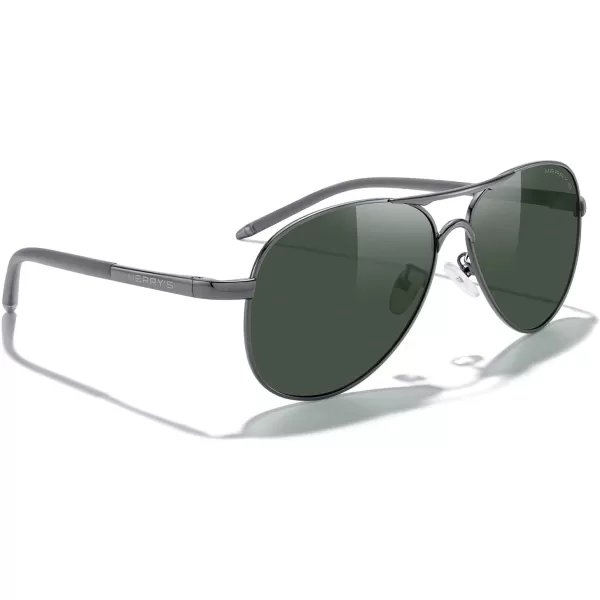 MERRYS Aviator Sunglasses For Men Women Polarized Driving Sun glasses UV400 Protection S8513Gray FrameGray BridgeG15 Lens