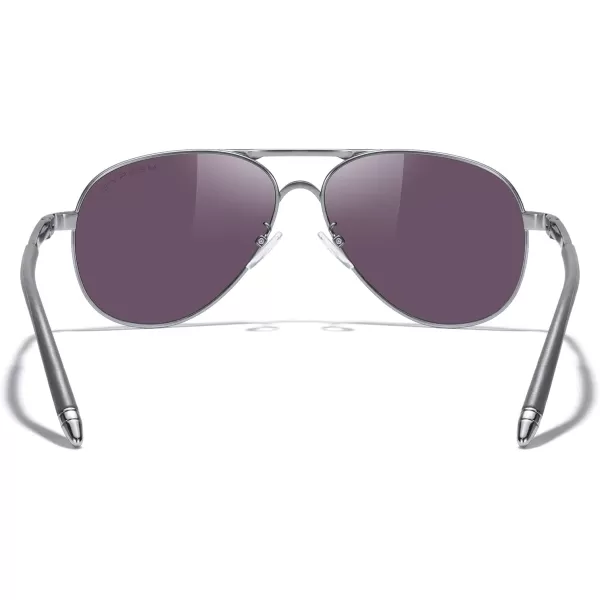 MERRYS Aviator Sunglasses For Men Women Polarized Driving Sun glasses UV400 Protection S8513Gray FrameGray BridgeG15 Lens