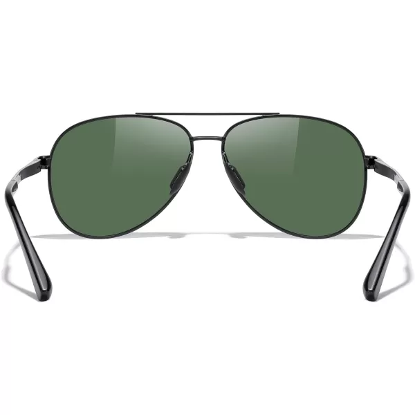 MERRYS Aviator Sunglasses for Men Women  Polarized Driving Sun glasses Mirrored Lens UV 400 Protection 58 MMBlack FrameBlue Mirror Lens