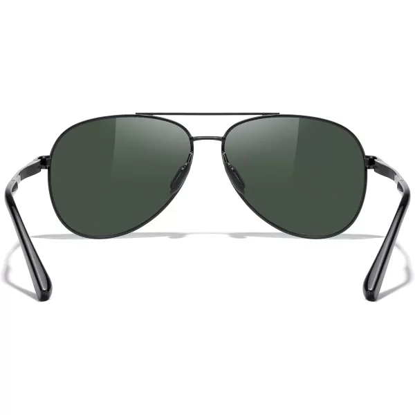 MERRYS Aviator Sunglasses for Men Women  Polarized Driving Sun glasses Mirrored Lens UV 400 Protection 58 MMBlack FrameG15 Lens