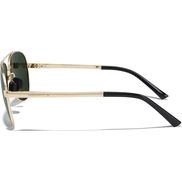 MERRYS Aviator Sunglasses for Men Women  Polarized Driving Sun glasses Mirrored Lens UV 400 Protection 58 MMGold FrameG15 Lens