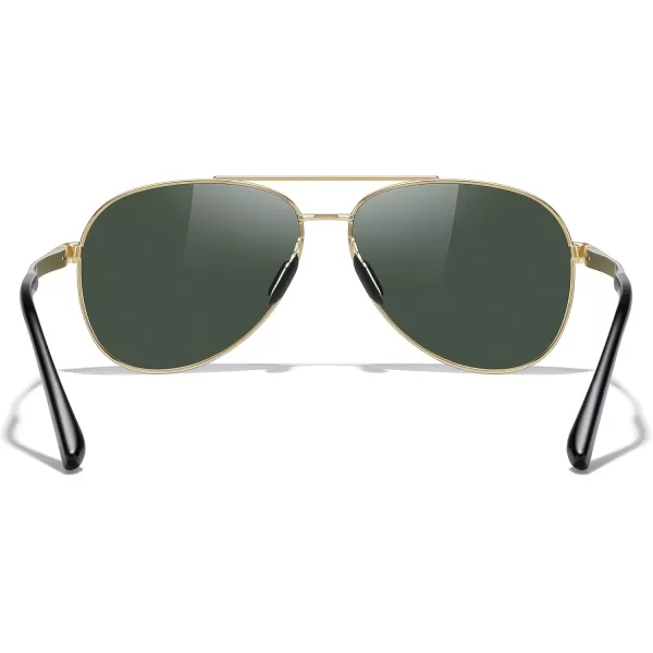 MERRYS Aviator Sunglasses for Men Women  Polarized Driving Sun glasses Mirrored Lens UV 400 Protection 58 MMGold FrameG15 Lens