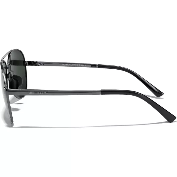 MERRYS Aviator Sunglasses for Men Women  Polarized Driving Sun glasses Mirrored Lens UV 400 Protection 58 MMGray FrameG15 Lens