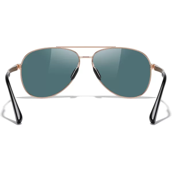 MERRYS Aviator Sunglasses for Men Women  Polarized Driving Sun glasses Mirrored Lens UV 400 Protection 58 MMRose Gold FramePink Mirror Lens