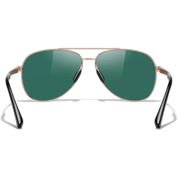 MERRYS Aviator Sunglasses for Men Women  Polarized Driving Sun glasses Mirrored Lens UV 400 Protection 58 MMRose Gold FrameRose Red Mirror Lens