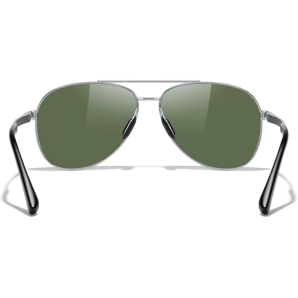 MERRYS Aviator Sunglasses for Men Women  Polarized Driving Sun glasses Mirrored Lens UV 400 Protection 58 MMSilver FramePurple Mirror Lens