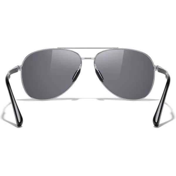 MERRYS Aviator Sunglasses for Men Women  Polarized Driving Sun glasses Mirrored Lens UV 400 Protection 58 MMSilver FrameSilver Mirror Lens