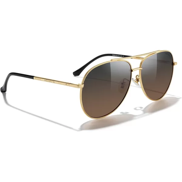 MERRYS Aviator Sunglasses for Women Men Polarized Mirror Lens with Case  Polarized Driving Sun glasses 60 MMGold FrameGray Brown Lens