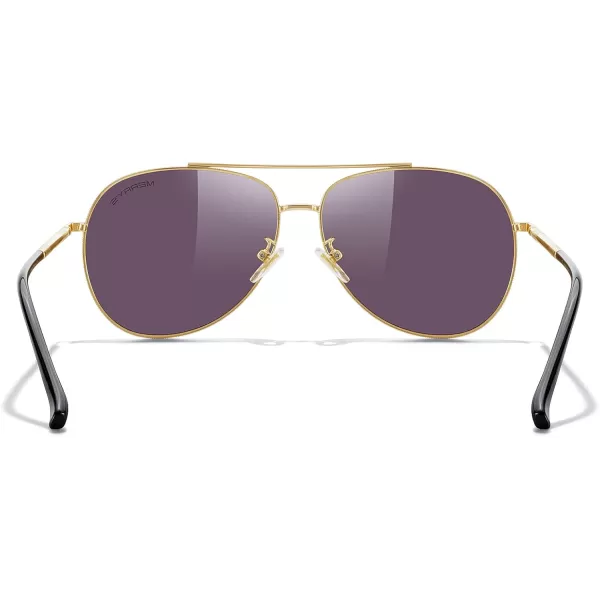 MERRYS Aviator Sunglasses for Women Men Polarized Mirror Lens with Case  Polarized Driving Sun glasses 60 MMGold FrameGreen Mirror Lens