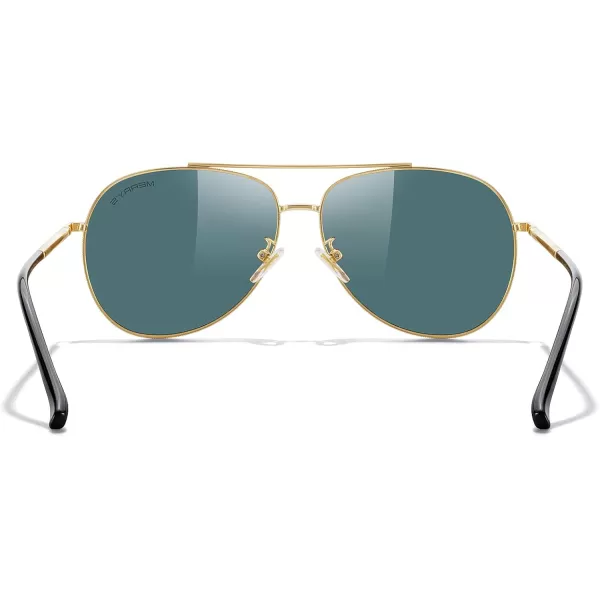 MERRYS Aviator Sunglasses for Women Men Polarized Mirror Lens with Case  Polarized Driving Sun glasses 60 MMGold FramePink Mirror Lens
