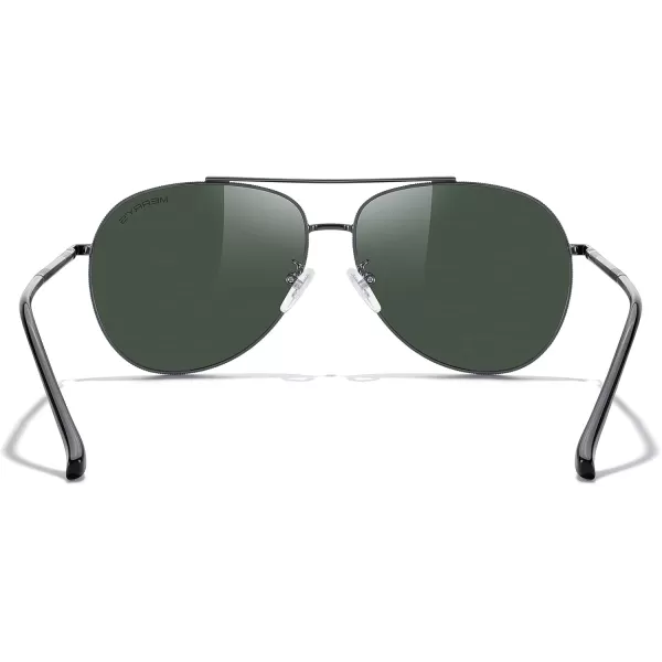 MERRYS Aviator Sunglasses for Women Men Polarized Mirror Lens with Case  Polarized Driving Sun glasses 60 MMGray FrameG15 Lens