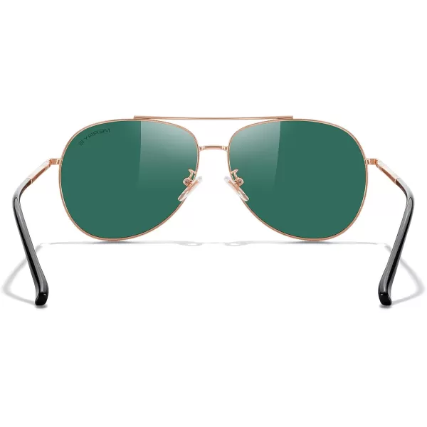 MERRYS Aviator Sunglasses for Women Men Polarized Mirror Lens with Case  Polarized Driving Sun glasses 60 MMRose Gold FrameRose Red Mirror Lens