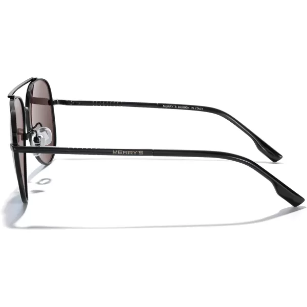 MERRYS Classic Mirrored Aviator Sunglasses for Men Women Polarized Driving Fishing Mens SunglassesBlack FrameBlue Mirror Lens