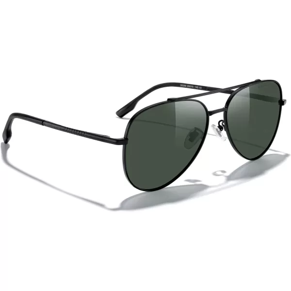 MERRYS Classic Mirrored Aviator Sunglasses for Men Women Polarized Driving Fishing Mens SunglassesBlack FrameG15 Lens