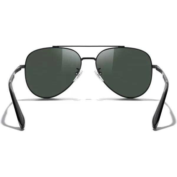 MERRYS Classic Mirrored Aviator Sunglasses for Men Women Polarized Driving Fishing Mens SunglassesBlack FrameG15 Lens
