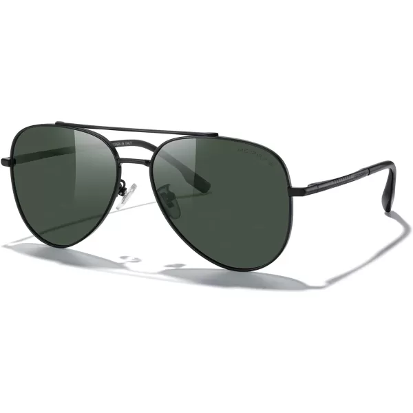 MERRYS Classic Mirrored Aviator Sunglasses for Men Women Polarized Driving Fishing Mens SunglassesBlack FrameG15 Lens