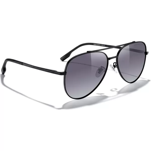 MERRYS Classic Mirrored Aviator Sunglasses for Men Women Polarized Driving Fishing Mens SunglassesBlack FrameGray Gradient Lens