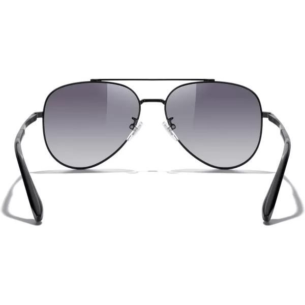 MERRYS Classic Mirrored Aviator Sunglasses for Men Women Polarized Driving Fishing Mens SunglassesBlack FrameGray Gradient Lens