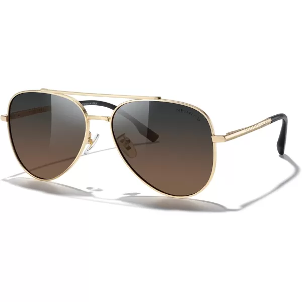 MERRYS Classic Mirrored Aviator Sunglasses for Men Women Polarized Driving Fishing Mens SunglassesGold FrameGray Brown Lens