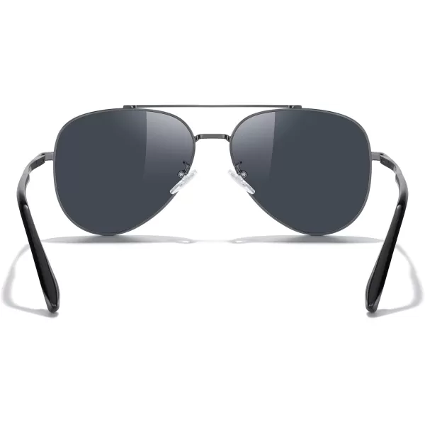 MERRYS Classic Mirrored Aviator Sunglasses for Men Women Polarized Driving Fishing Mens SunglassesGray FrameBlack Lens