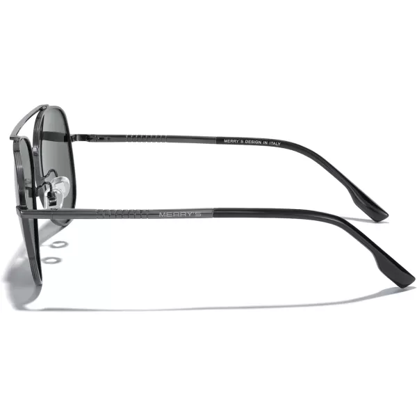 MERRYS Classic Mirrored Aviator Sunglasses for Men Women Polarized Driving Fishing Mens SunglassesGray FrameG15 Lens