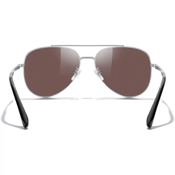 MERRYS Classic Mirrored Aviator Sunglasses for Men Women Polarized Driving Fishing Mens SunglassesSilver FrameBlue Mirror Lens