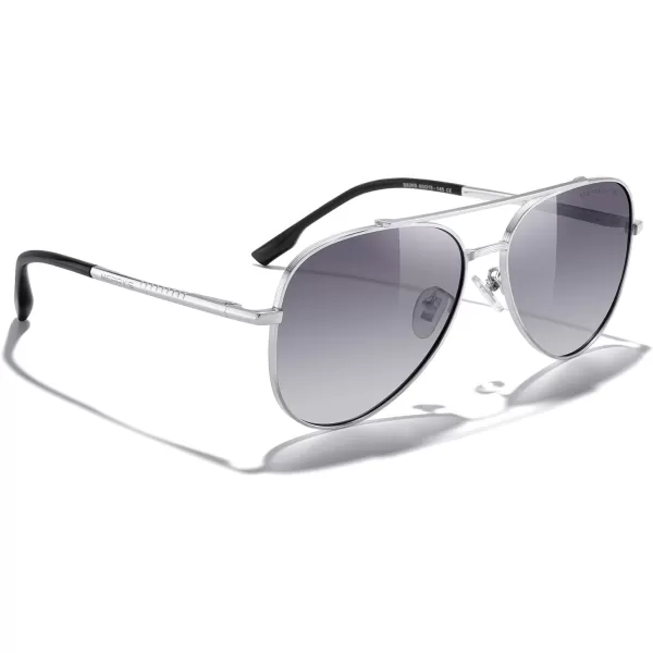 MERRYS Classic Mirrored Aviator Sunglasses for Men Women Polarized Driving Fishing Mens SunglassesSilver FrameGray Gradient Lens