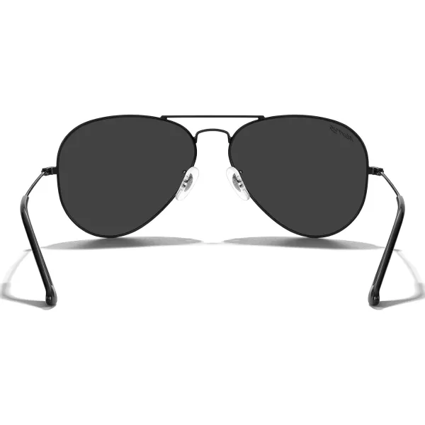MERRYS Classic Polarized Aviator Sunglasses for Men Women S6025Black FrameBlack Lens