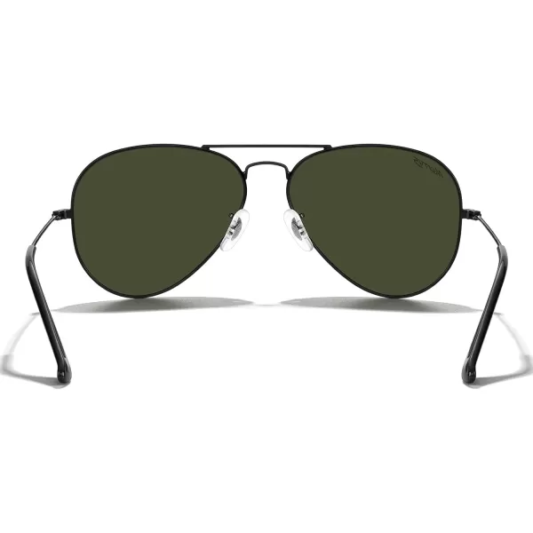 MERRYS Classic Polarized Aviator Sunglasses for Men Women S6025Black FrameG15 Lens