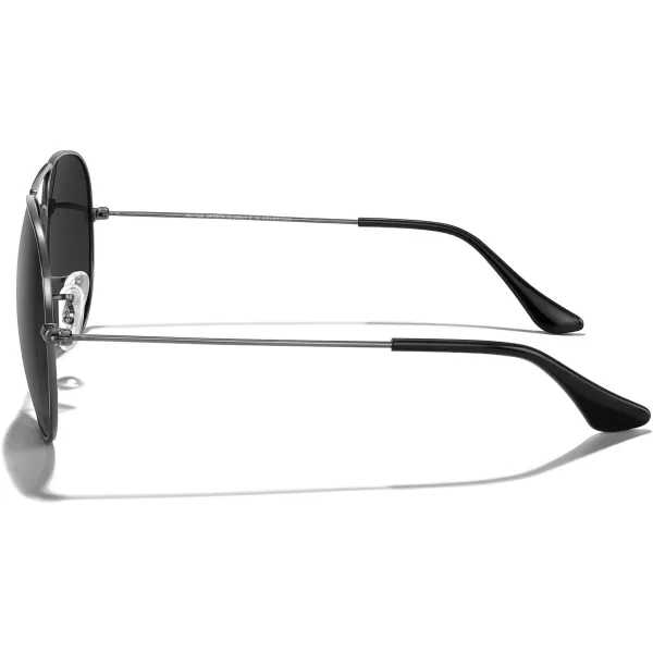 MERRYS Classic Polarized Aviator Sunglasses for Men Women S6025Gunmetal FrameBlack Lens