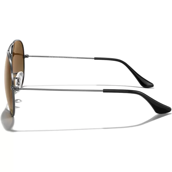 MERRYS Classic Polarized Aviator Sunglasses for Men Women S6025Gunmetal FrameBrown Gradient Lens