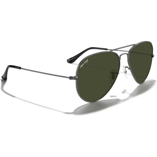MERRYS Classic Polarized Aviator Sunglasses for Men Women S6025Gunmetal FrameG15 Lens