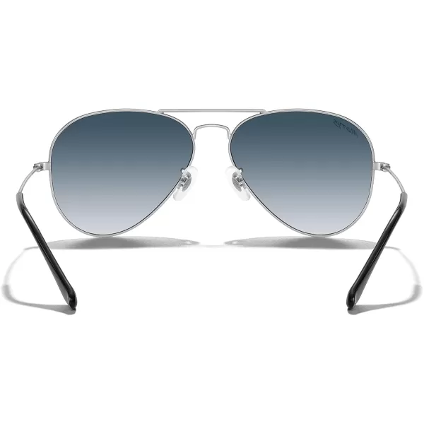 MERRYS Classic Polarized Aviator Sunglasses for Men Women S6025Matte Chrome FrameBlue Gradient Lens