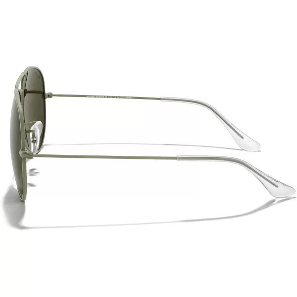 MERRYS Classic Polarized Aviator Sunglasses for Men Women S6025Military Olive FrameG15 Lens