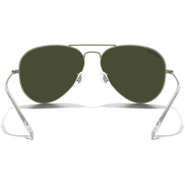MERRYS Classic Polarized Aviator Sunglasses for Men Women S6025Military Olive FrameG15 Lens