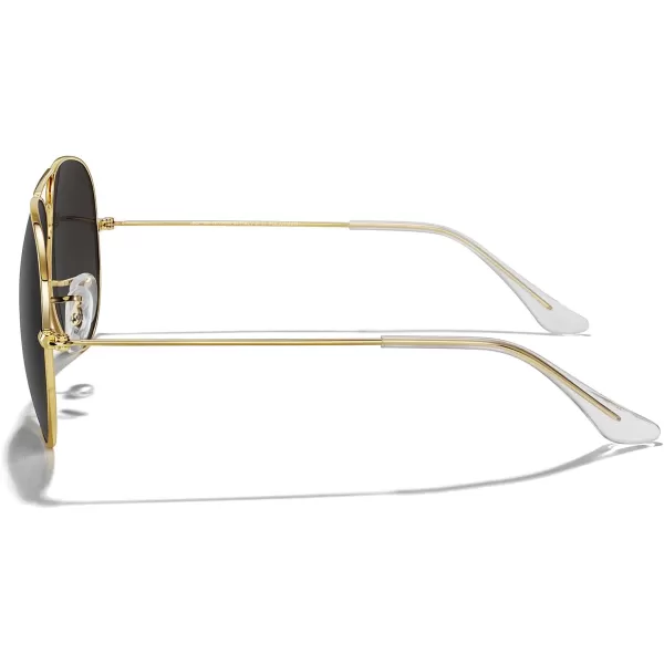 MERRYS Classic Polarized Aviator Sunglasses for Men Women S6025Polished Gold FrameBlack Lens