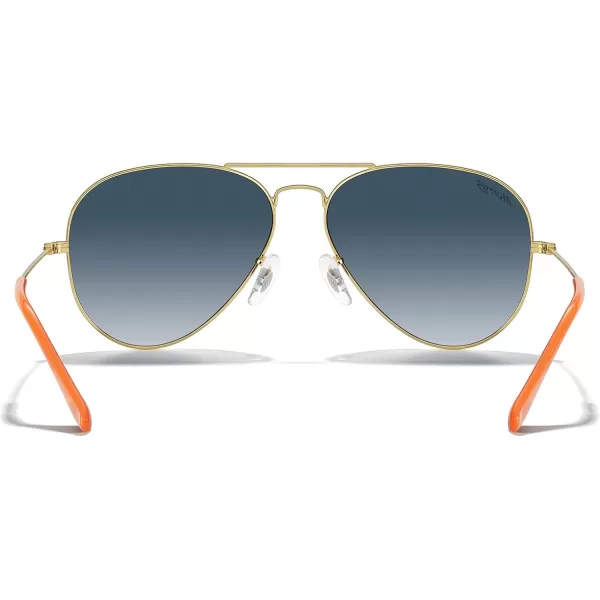 MERRYS Classic Polarized Aviator Sunglasses for Men Women S6025Polished Gold FrameBlue Gradient Lens