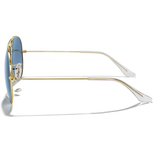MERRYS Classic Polarized Aviator Sunglasses for Men Women S6025Polished Gold FrameLight Blue Lens