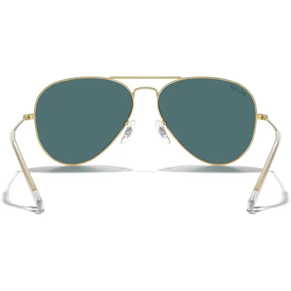 MERRYS Classic Polarized Aviator Sunglasses for Men Women S6025Polished Gold FrameOrange Mirror Lens